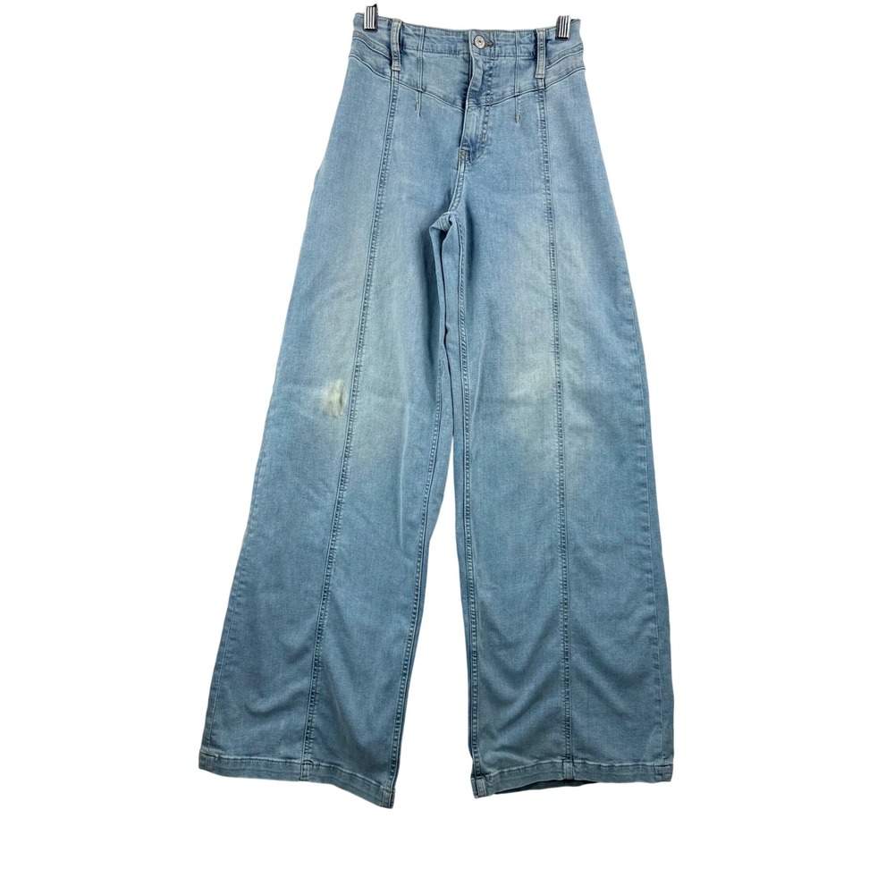 We The Free Libre Jeans sz 25 Wide Leg High Rise‎ boho western 90s Y2K